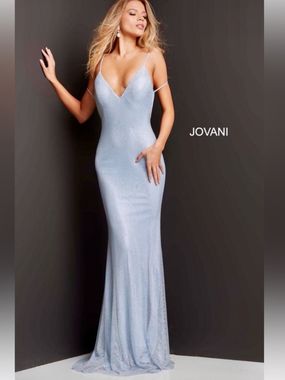 JOVANI JV08139 Beaded Fitted Sleeveless Slit Gown by Jovani
08139